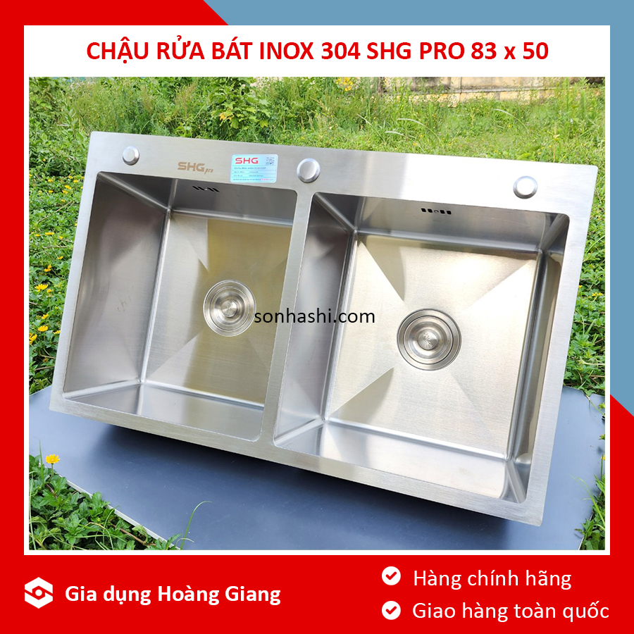 Bồn rửa bát inox sơn hà shgpro 8350c
