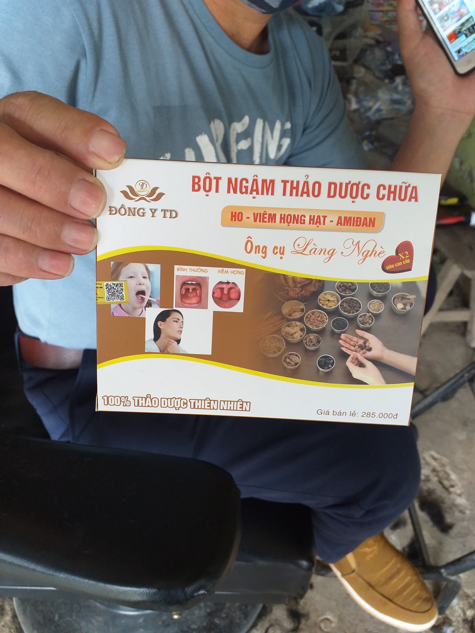 Bột Ngậm Viêm Họng Ho Amidan Ông Cụ Làng Nghè