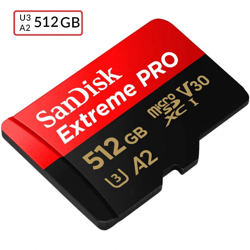 Thẻ Nhớ Sandisk Extreme Pro U3 512GB C10 A2 90 MB/giây Micro SD SD90X