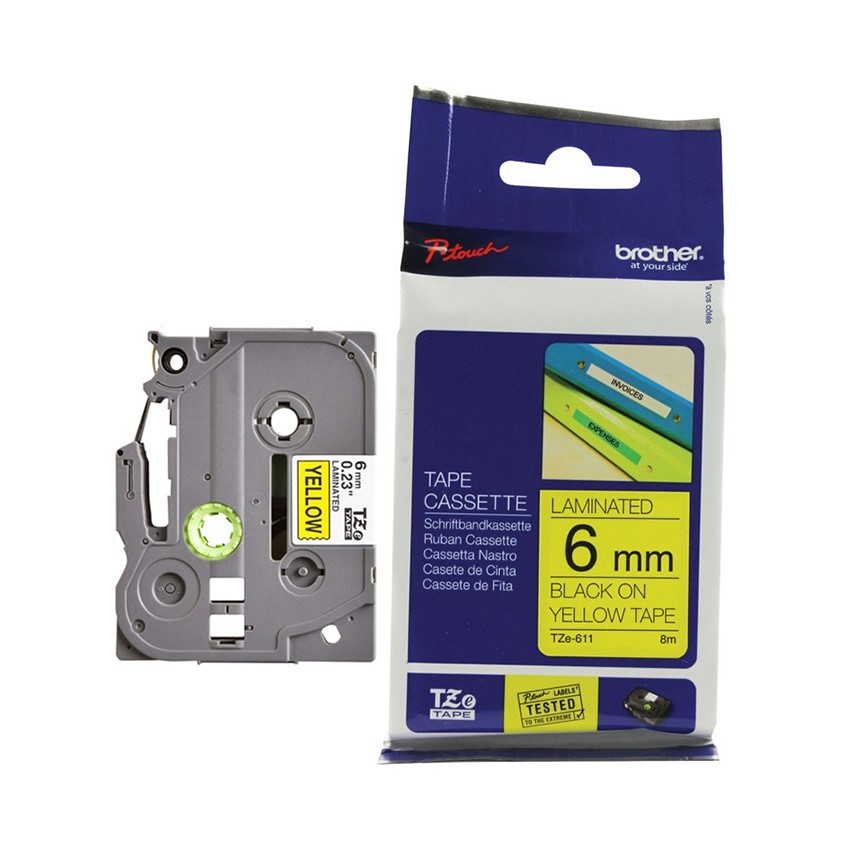 Brother TZe-611 6mm - Thương hiệu Brother Giá 360,000 Đồng*Miễn phí vận chuyển