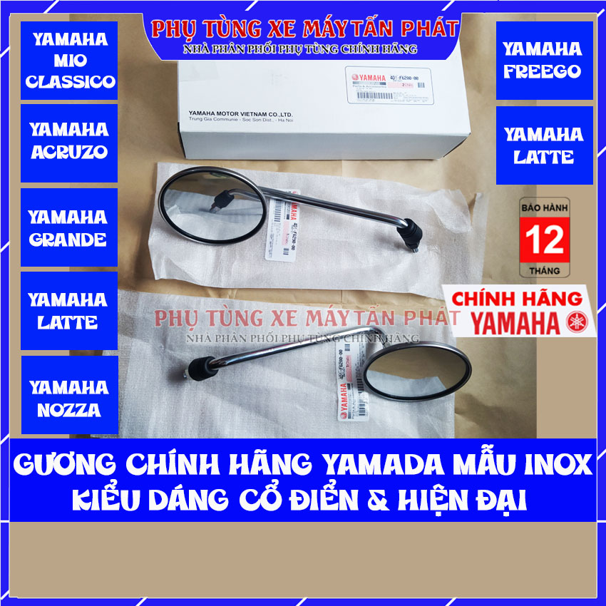 [Hàng Zin] Gương Chiếu Hậu, Kính Chiếu Hậu Xe Máy Mio, Acruzo, Nozza, Grande, Luvias, Freego, Latte Chính Hãng Yamaha
