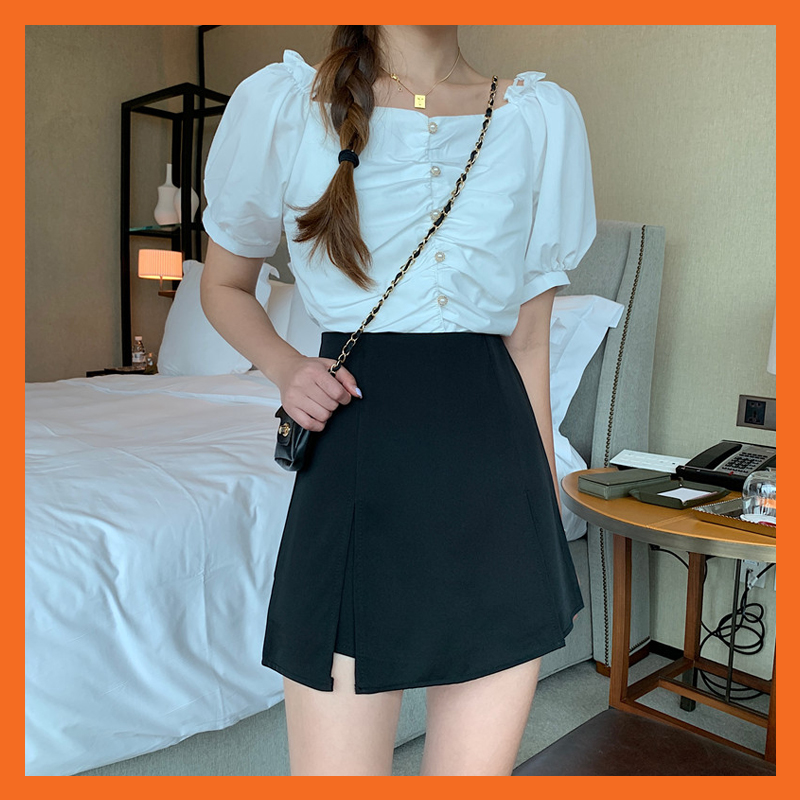 Quần Short Nữ Giả Váy Chữ A xẻ 2 tà trước Madela