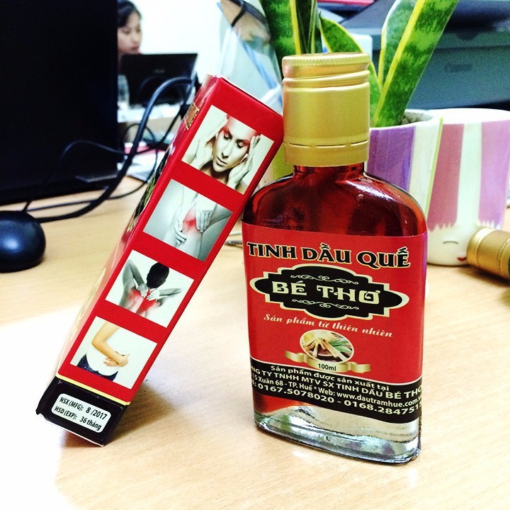 TINH DẦU QUẾ NGUYÊN CHẤT HIỆU BÉ THƠ HUẾ - CHAI 100ML