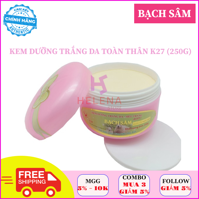 Kem dưỡng trắng da toàn thân, kem body trắng da bạch sâm k27 trắng da, dưỡng ẩm