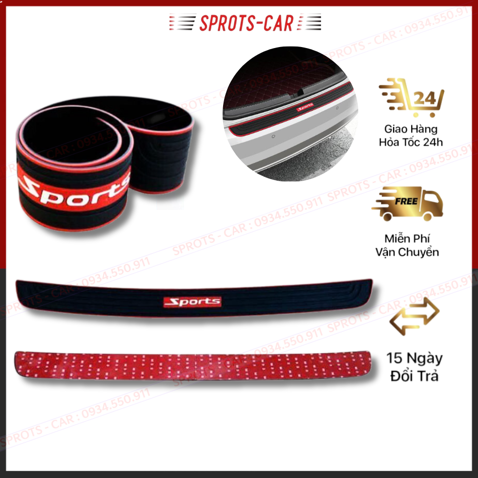 Nẹp Cốp Cao Su Xe Hơi Bảo Vệ Chống Trầy Xước – Mẫu Sports Cá Tính, Nẹp Chống Trầy Cốp Sau Cho Xe Hơi