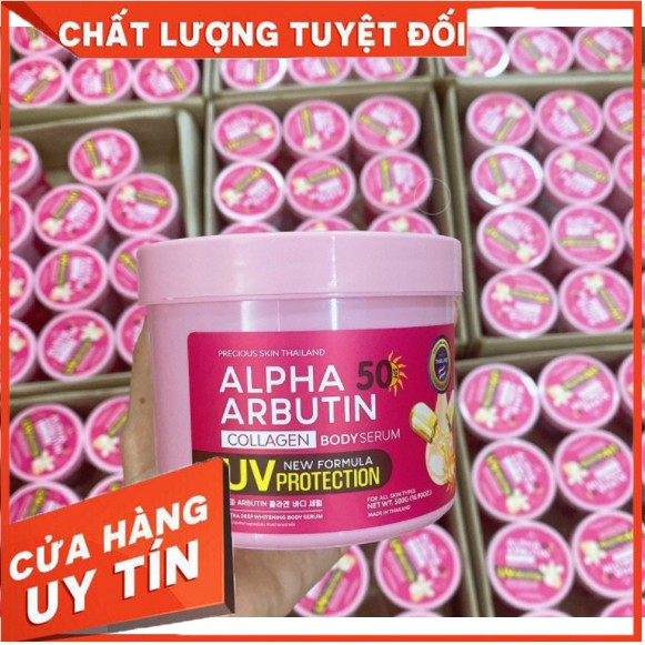 Kem body alpha arbutin 50spf uv serum protection trắng da , chống ắng 500g thái lan