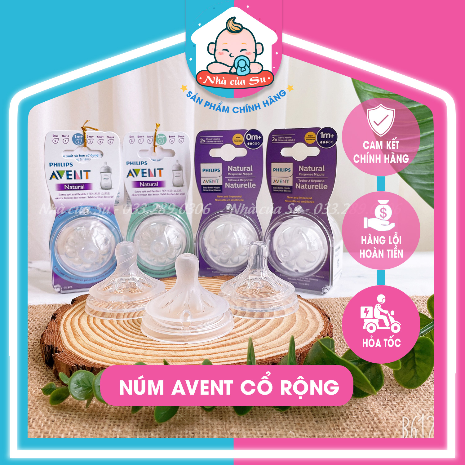 Núm ti Avent 🍓FREESHIP🍓 Núm ti thay thế Philips Avent số 1,2,3,4,5,Y NHÀ CỦA SU