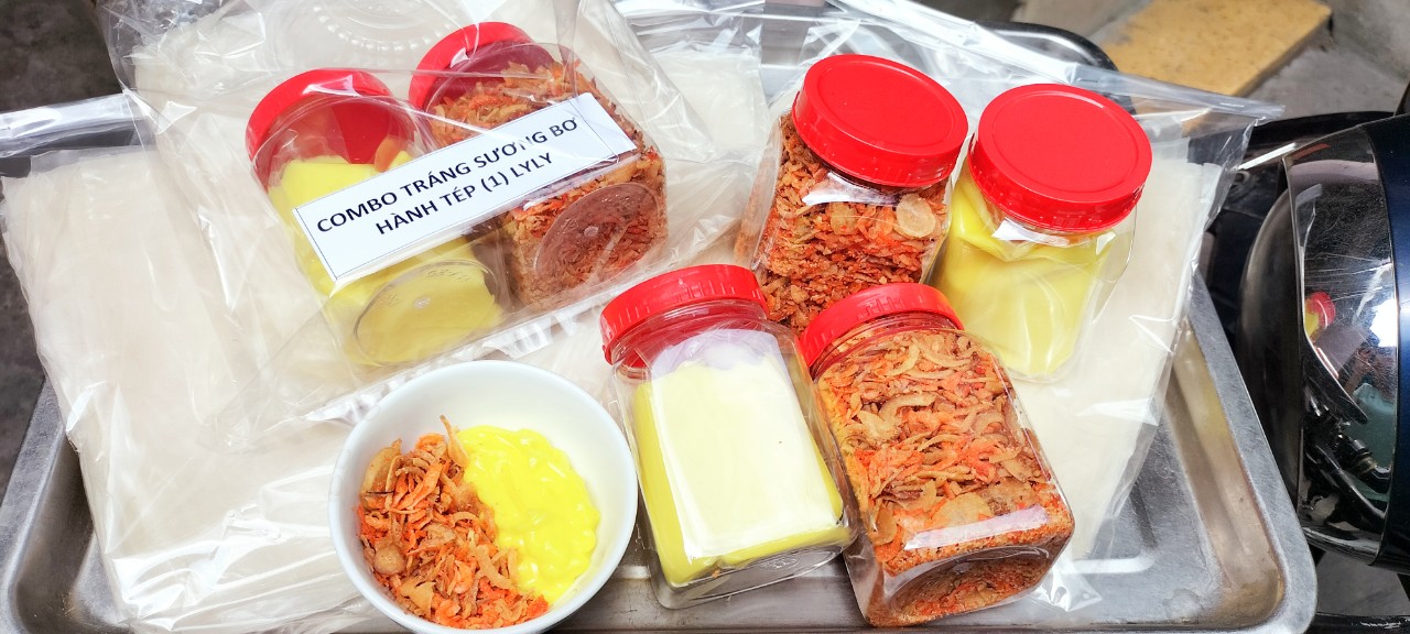 Combo bánh tráng phơi sương bơ hành tép