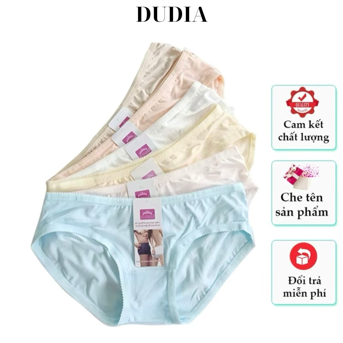 Combo 10 quần lót nữ cotton siêu mịn - thấm hút và giãn 4 chiều tốt - quần lót học sinh - quần lót cotton nữ - DUDIA N07