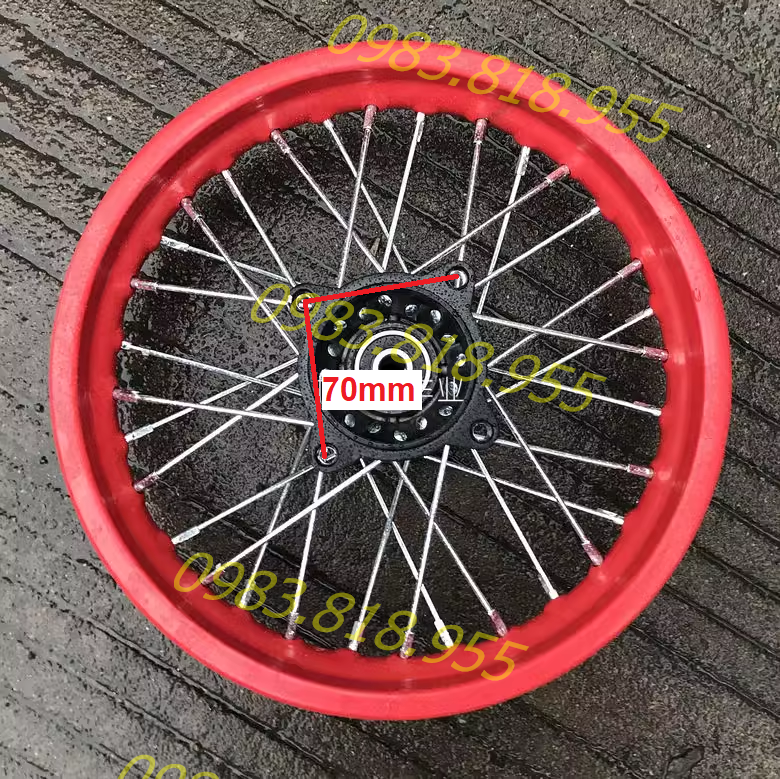 Vành bắt căm chế xe 14 inch