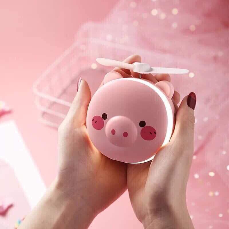 Gương soi kiêm đèn led kèm quạt