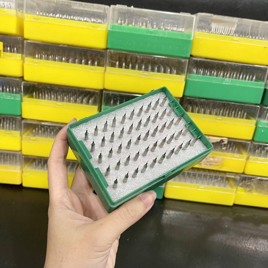 Hộp 50 mũi phay mạch pcb 0.02, mũi phay mạch 2 - 877