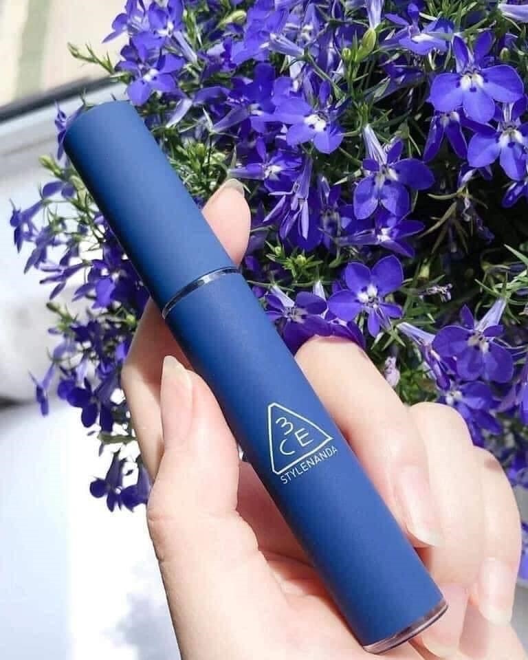 [HCM][Hot Hot] Son 3CE Màu Xanh Mới Nhat 2020 - Beauty Family 3CE BLUE - Son Kem Lì 3CE Màu Xanh Son Kem 3CE Lip Tint