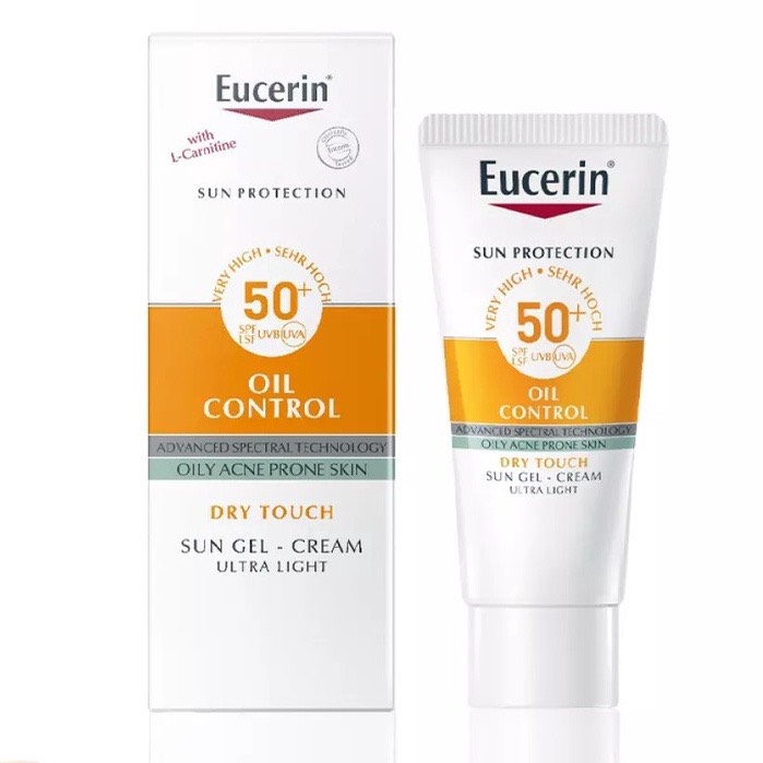 Minisize kem chống nắng cho da nhờn & mụn eucerin sun gel-cream dry touch oil control spf50+ 5ml