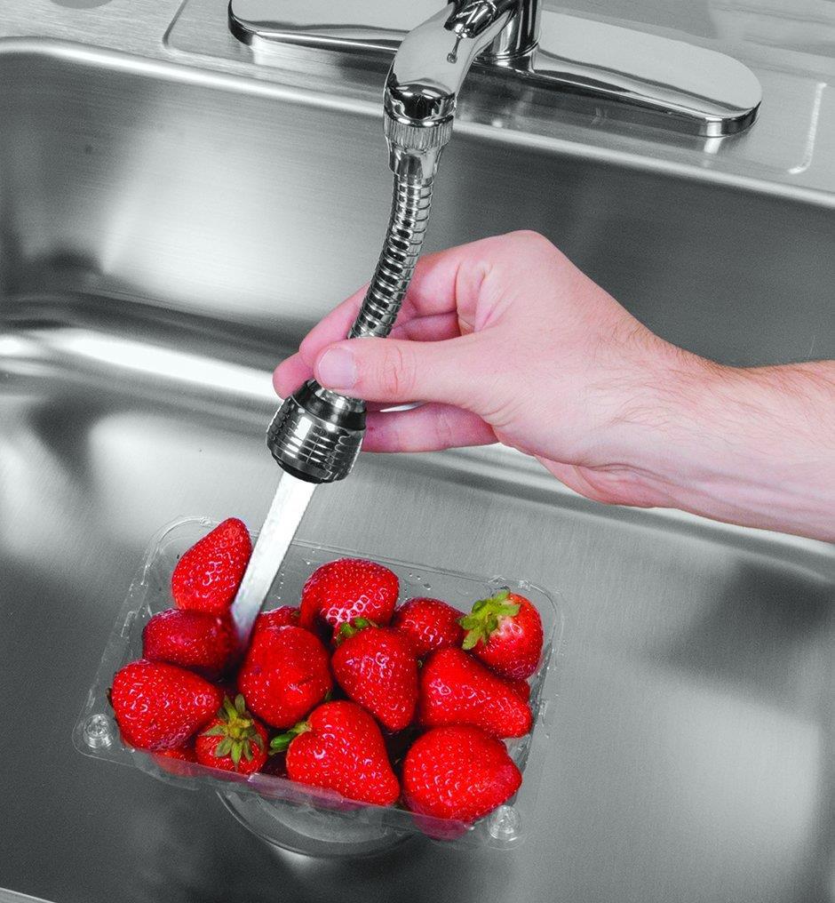 Đầu vòi phun nước áp lực cao, dau voi rua chen tang ap - Đầu nối vòi rửa bát tăng áp xoay 360 độ, Chất liệu inox cao cấp.