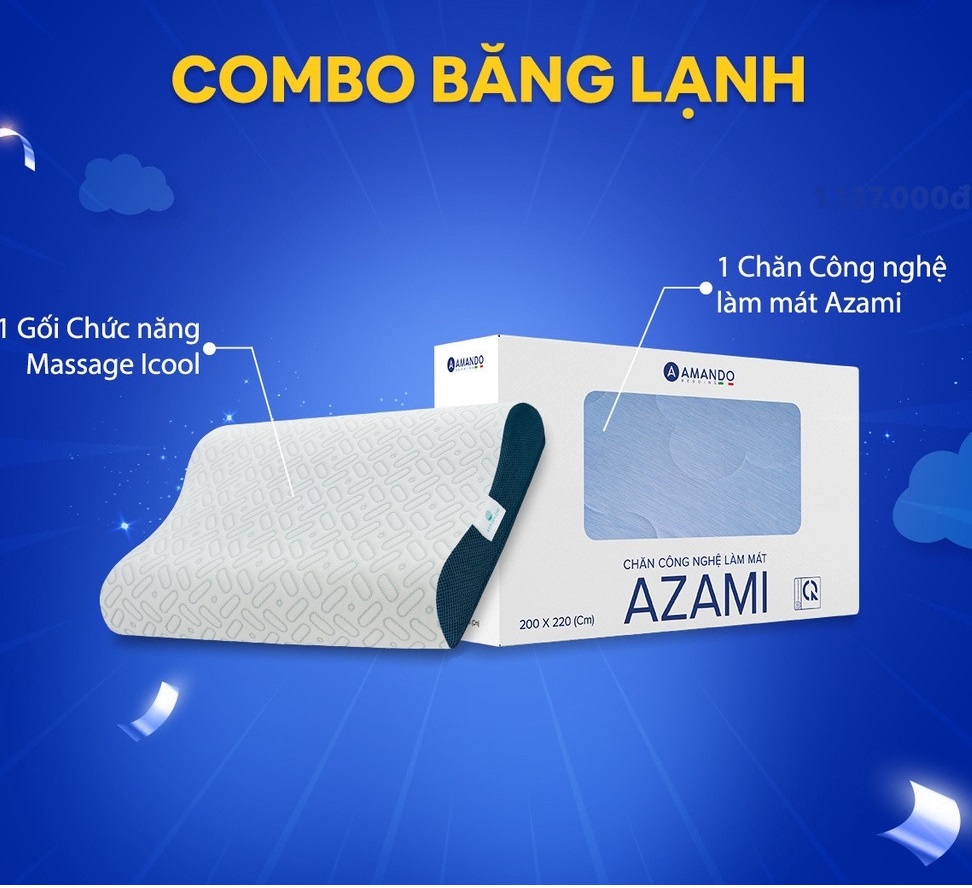 Combo Băng Lạnh Gối Foam Aeroflow Nhật Bản iCool