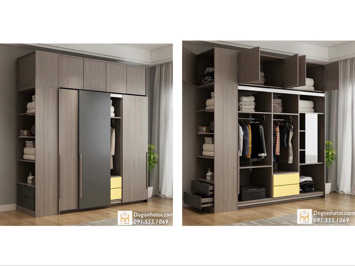 [HCM]Tủ Quần Áo Cửa Lùa 3 Cánh TA-219 - Đồ Gỗ Nhà Tôi.