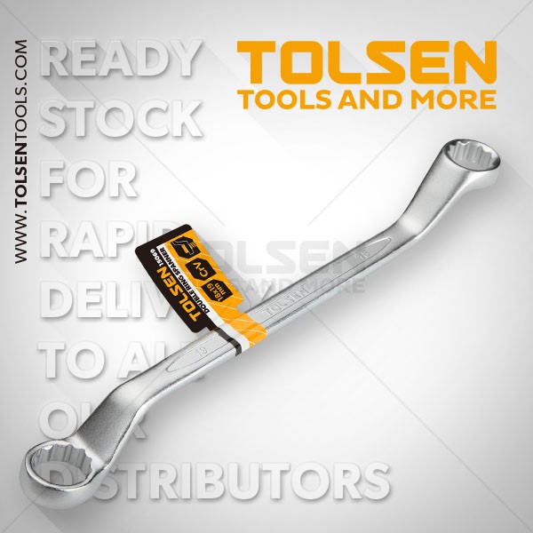 Cờ lê, chìa khóa 2 đầu vòng 18+19mm tolsen 15069