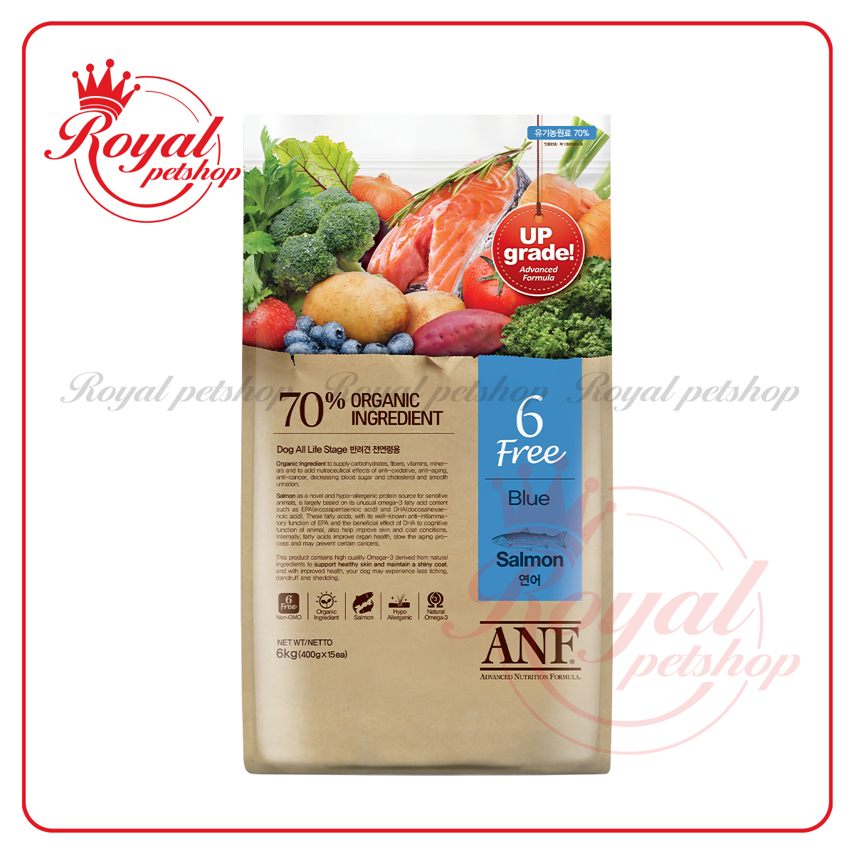 ANF 6FREE - Thức ăn hạt hữu cơ cho chó vị cừu 400gram nhập khẩu Hàn Quốc