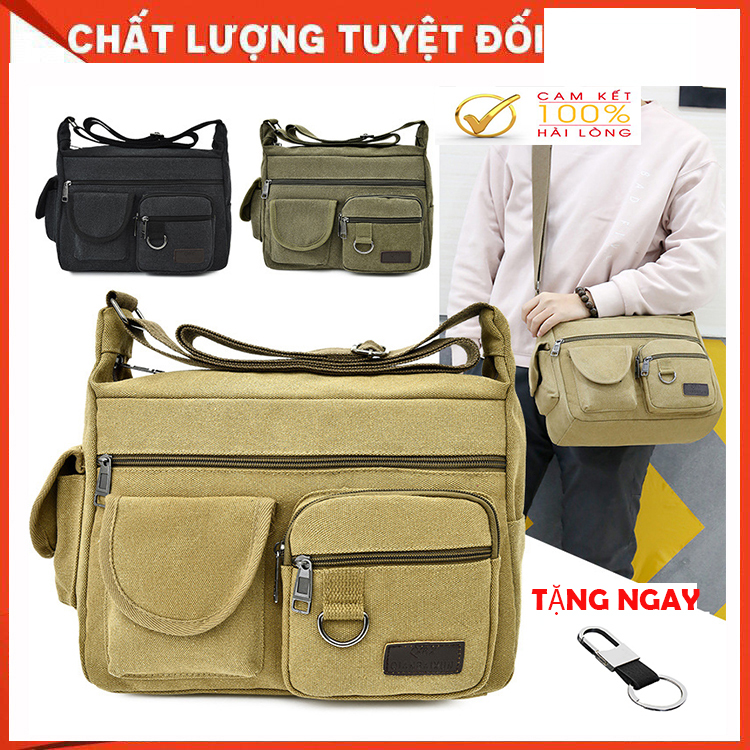 TÚI XÁCH VẢI BỐ CANVAS CỠ LỚN TÚI ĐEO CHÉO NAM CHẤT VẢI CAO CẤP CHẮC CHẮN BỀN BỈ