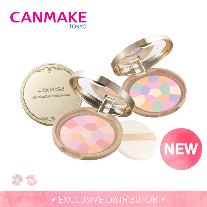 Phấn phủ đa sắc kiềm dầu Canmake Marshmallow Finish Powder Abloom chỉnh sắc tố da, nâng tone da Nhật Bản SPF19/PA++- 4g