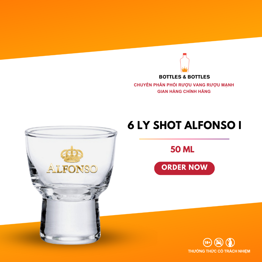 Bộ 6 ly shot alfonso i - 50ml
