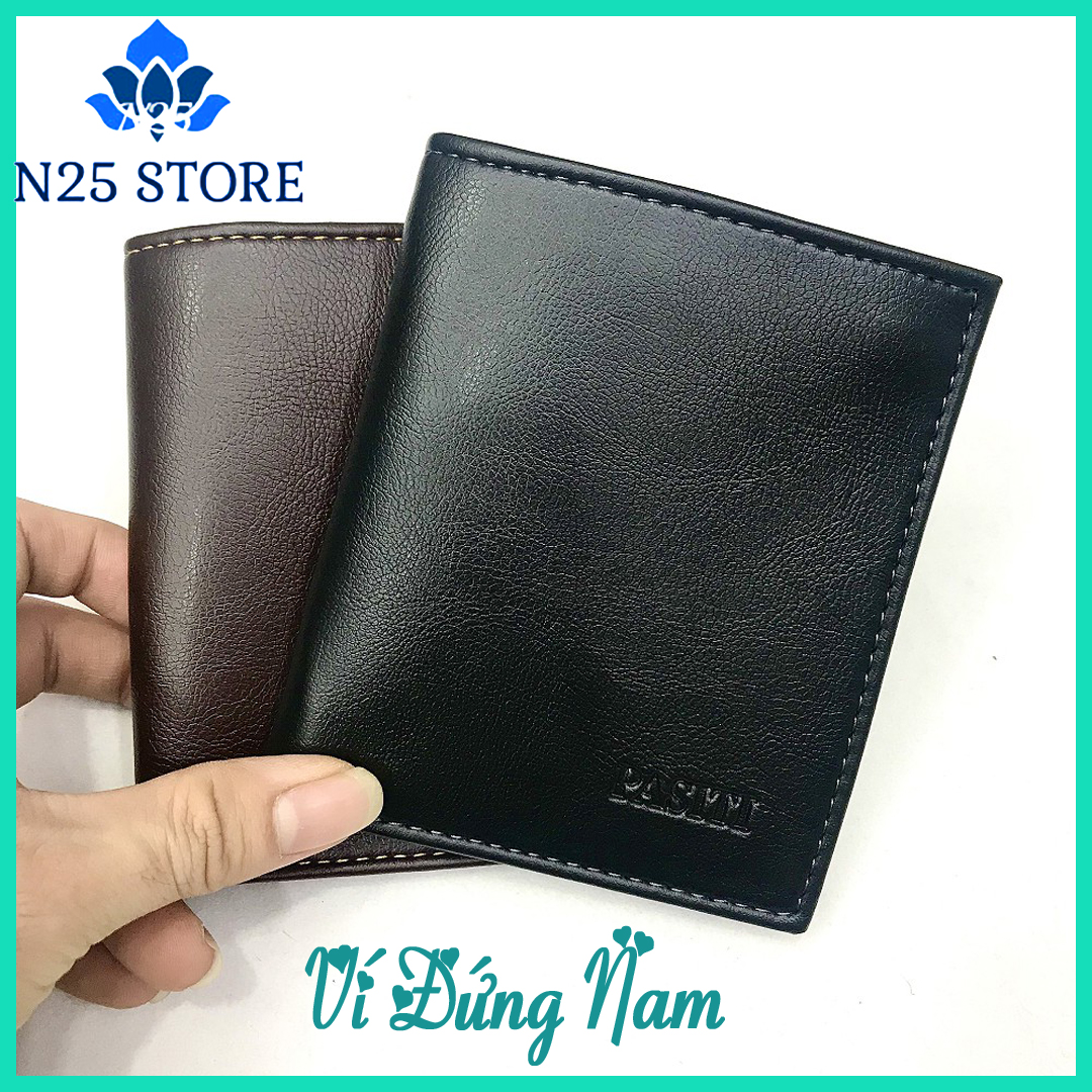 [Tặng Hộp]Ví Nam Mini Dáng Đứng 7 Ngăn Để Được Các Loại Thẻ ATM, CMND + Bằng Lái Xe Loại Mới, Tiền Mặt
