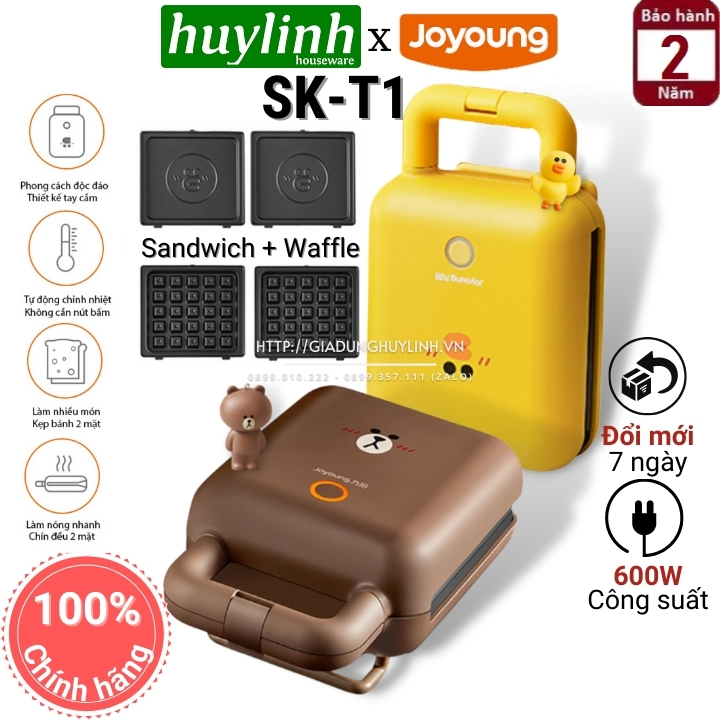 Máy làm - nướng bánh sandwich, waffle Joyoung Line SK-T1 - 600W