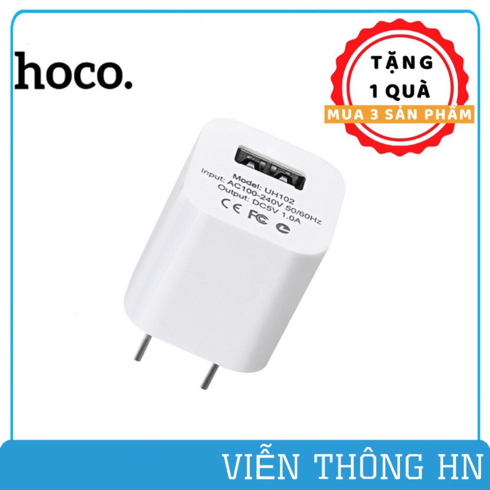 Củ sạc Hoco UH102 màu trắng thiết kế đơn giản siêu bền cho mọi loại điện thoại  ...