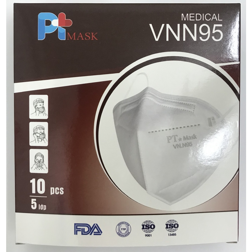 Hộp 10 khẩu trang y tế N95 5 Lớp giá rẻ tiết kiệm
