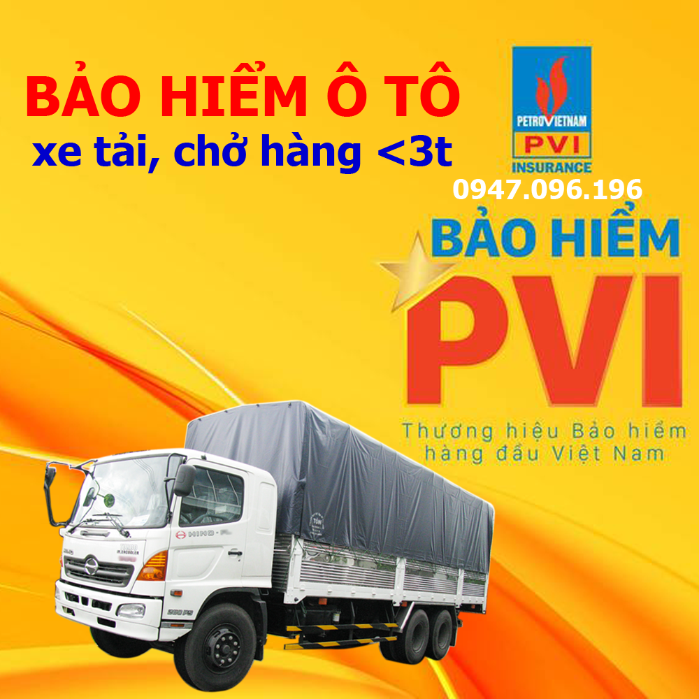 Bảo hiểm xe tải, xe chở hàng dưới 3 tấn