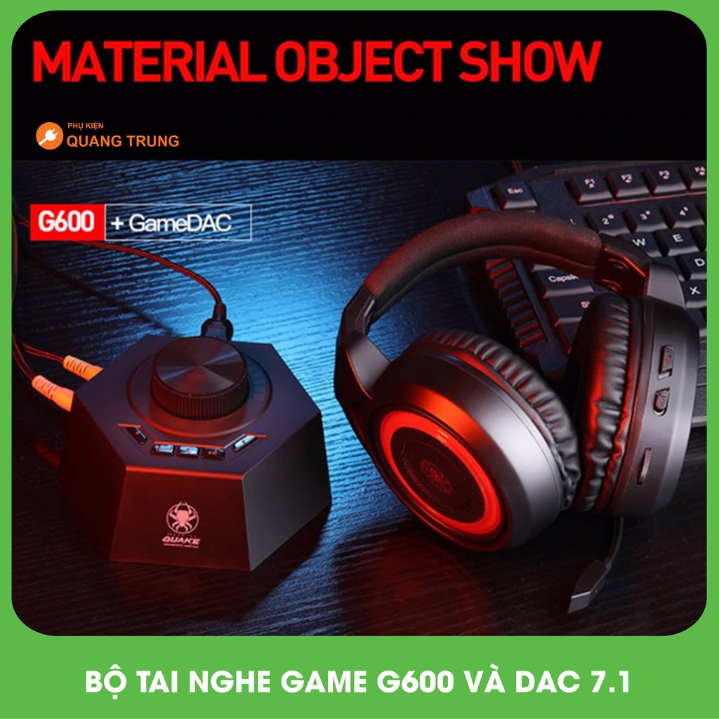 Bộ tai nghe gaming plextone G600 và DAC giả lập âm thanh 7.1, cam kết sản phẩm đúng mô tả, chất lượng đảm bảo