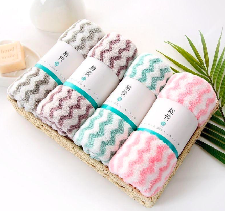 Combo Khăn mặt lông mịn xuất Hàn 30x50cm