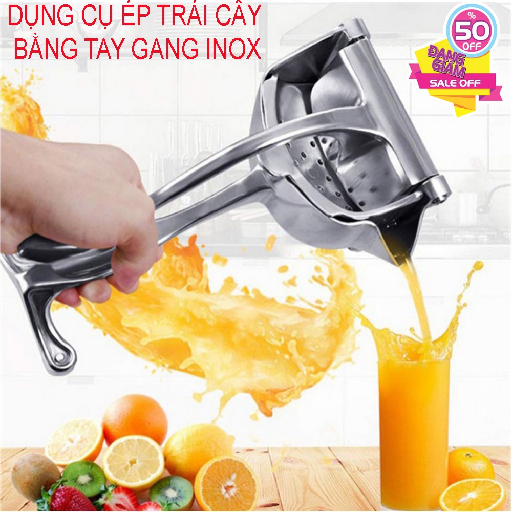 [HCM]Dụng cụ ép quả tay bằng gang inox Dụng cụ Ép cam chuyên dụng máy ép trái cây hoa quả bằng tay inox cao cấp Dụng cụ hỗ trợ vắt nước ép từ trái cây tiện dụng
