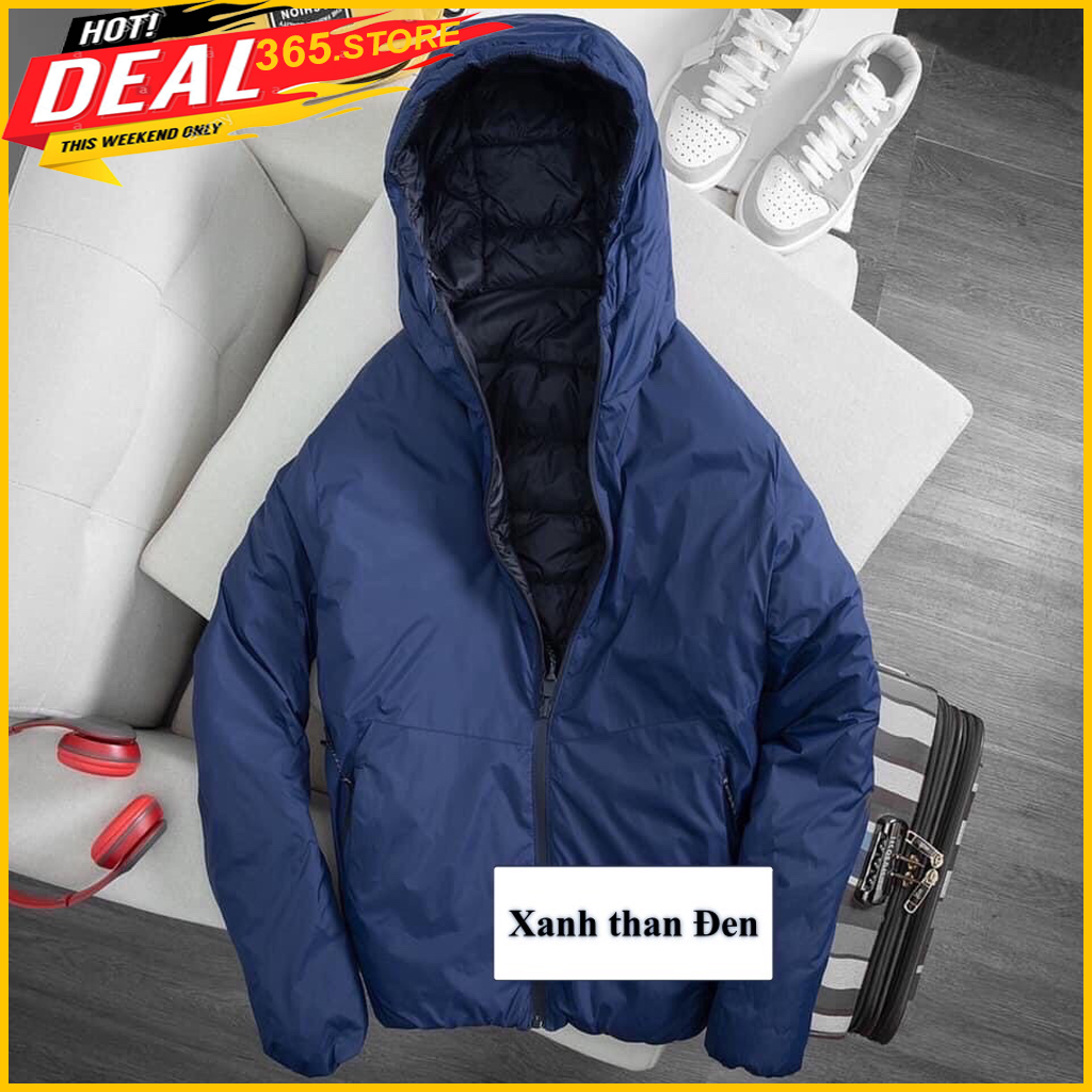 Áo phao lông vũ nam, áo khoác phao 2 mặt, siêu nhẹ, siêu ấm, siêu êm, không xepjm không xù -365.store
