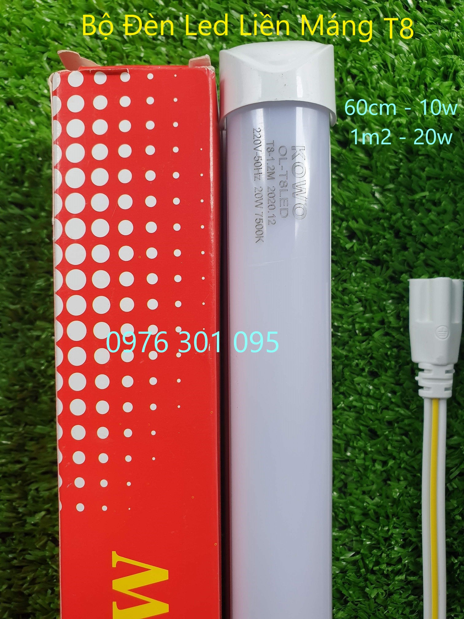 Bộ đèn led liền máng 1m2 - trắng