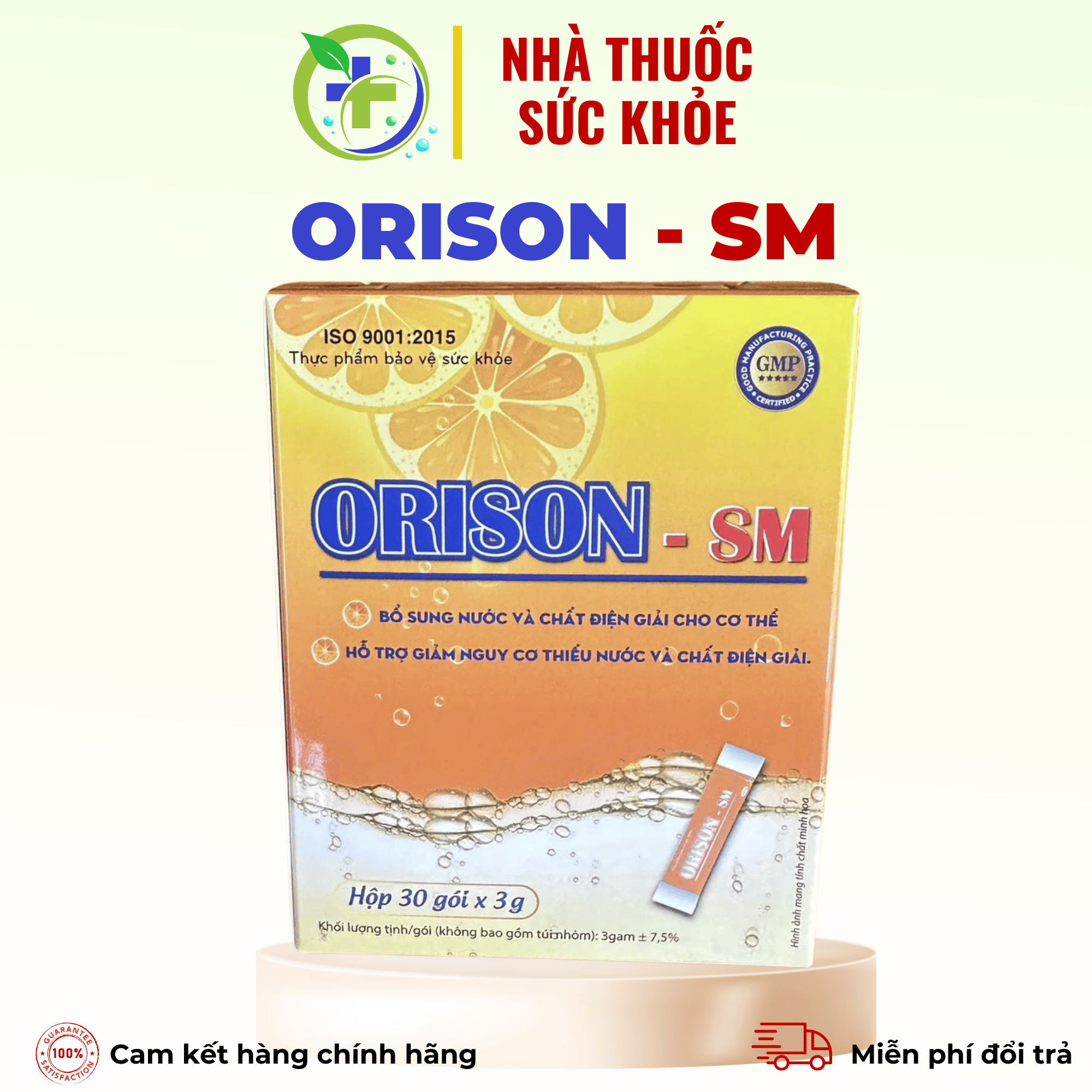 Orison - SM - Bổ sung nước, chất điện giải, tăng cường sức khỏe (H/30 gói)