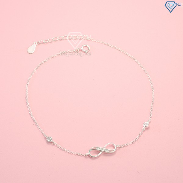 Lắc chân bạc nữ hình vô cực đơn giản LCN0053 - Trang Sức TNJ
