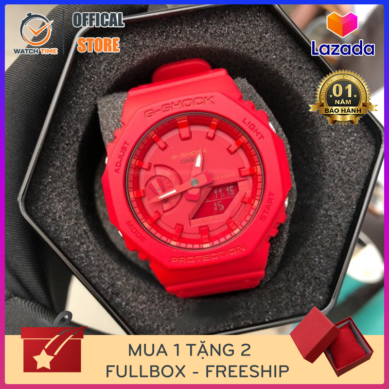 Đồng hồ Casio G-Shock Nam GA-2100 Đỏ chống va đập - Bảo hành dài hạn