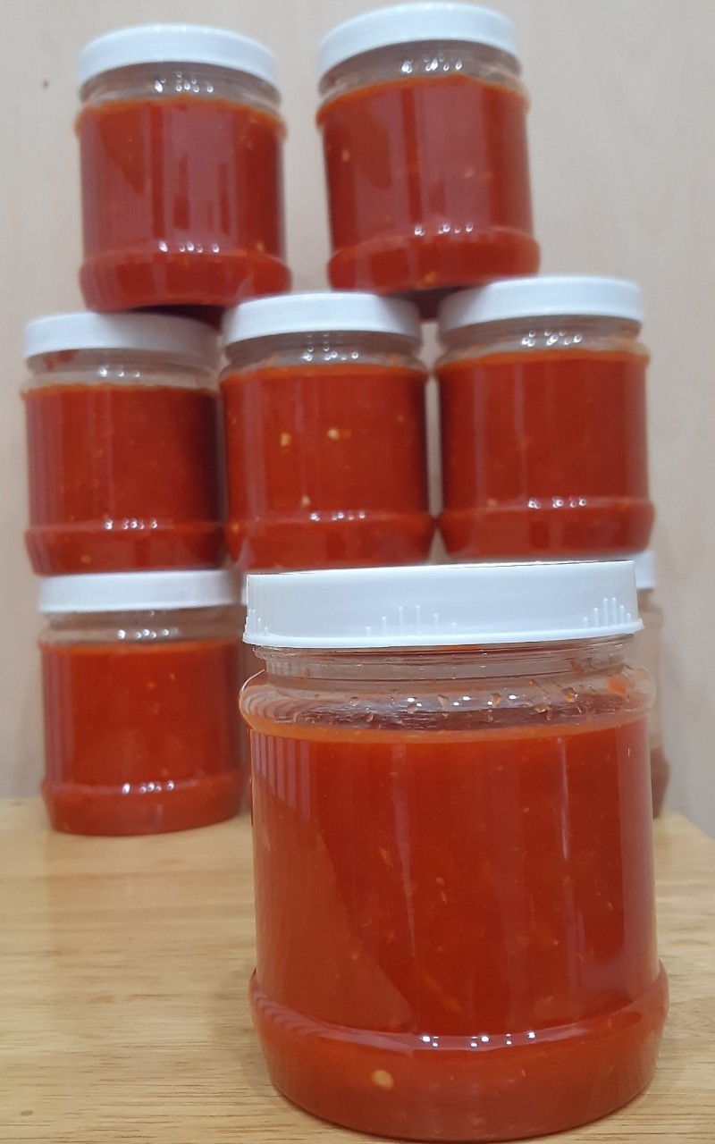 Tương ớt tươi xay - màu tự nhiên - nhà làm 300gr - 500gr