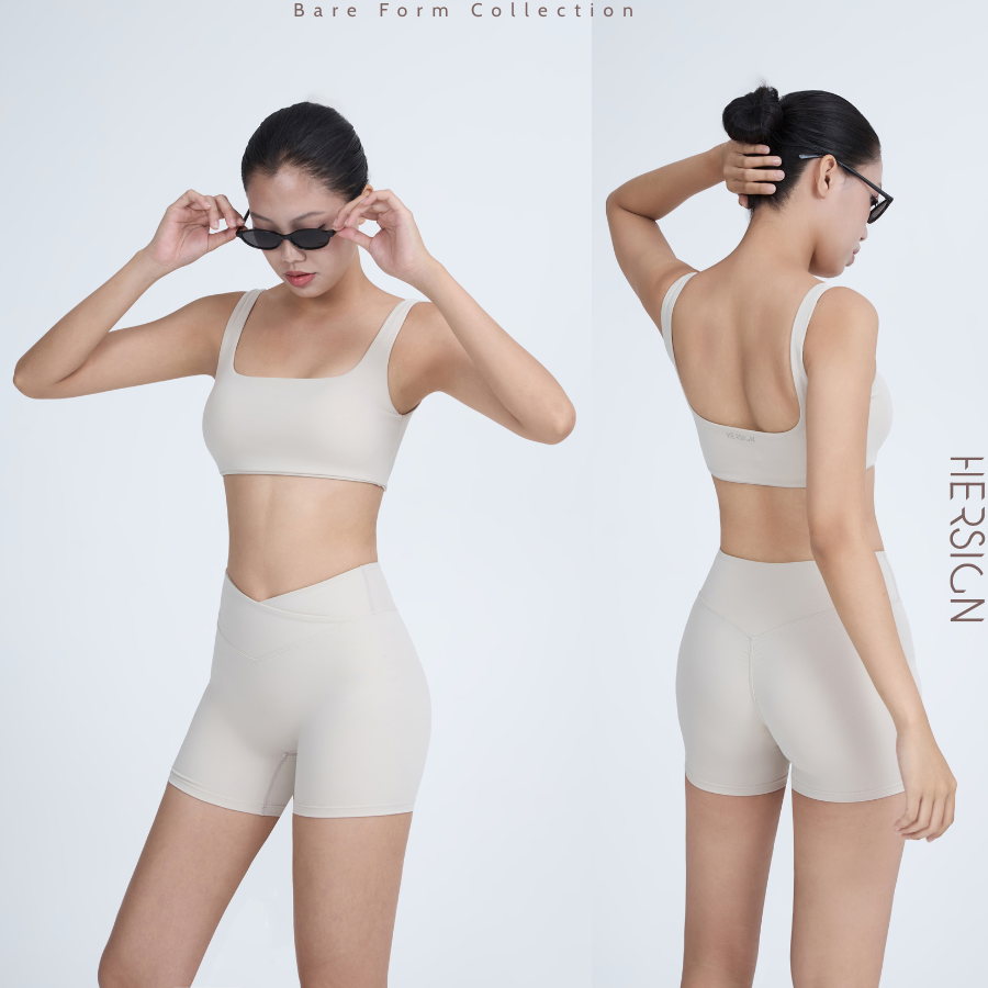 HERSIGN Set tập yoga cao cấp nữ ngắn Bộ đồ tập gym nữ mùa hè SET207 BST HERSIGN Bare Form
