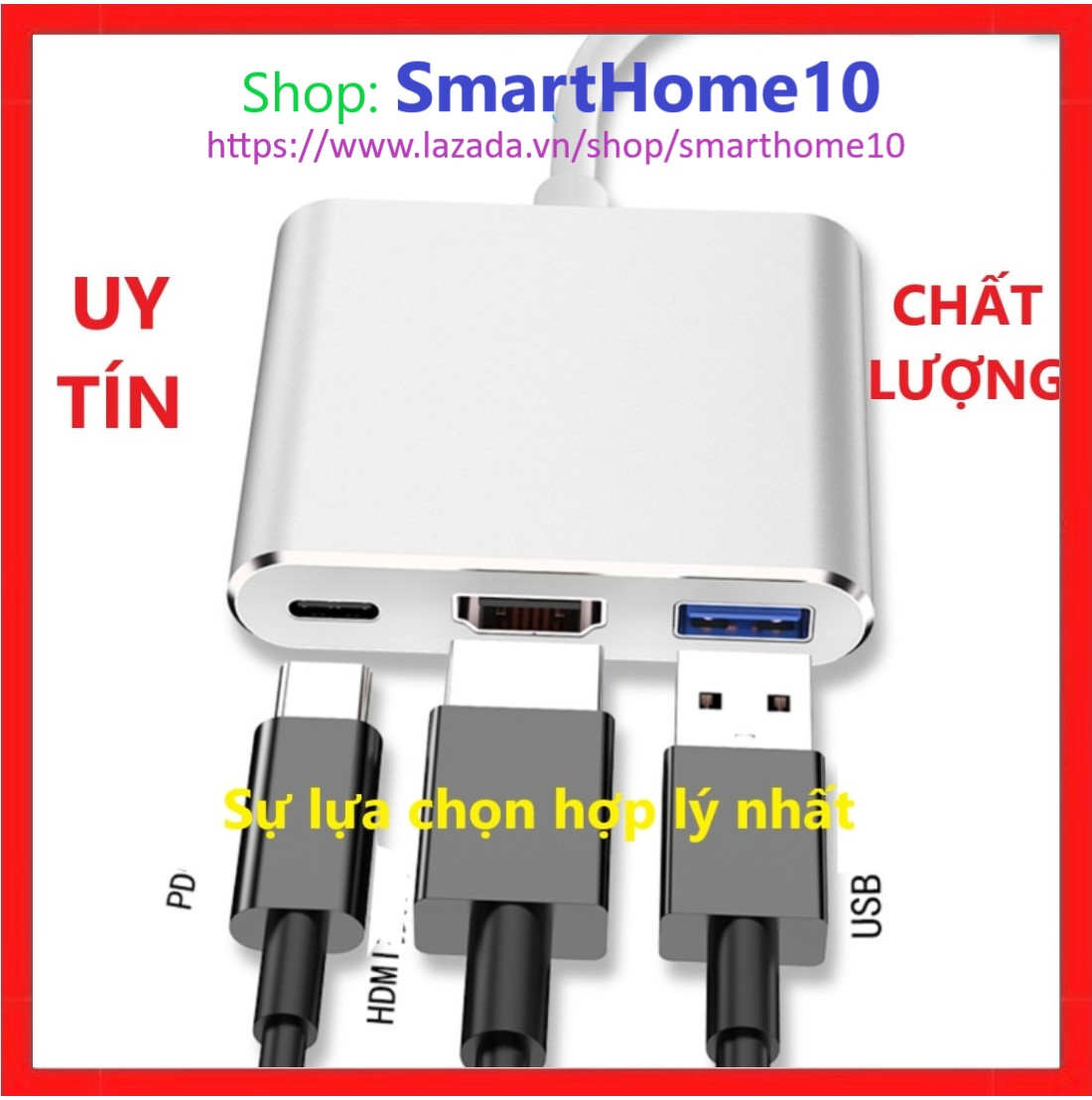 Bộ hub thiết bị cổng cáp chia chuyển đổi đa năng usb type c chuyển đổi sang hdmi vga usb ... sử dụng cho laptop macbook, samsung, huawe,...