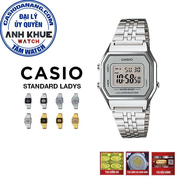 Đồng hồ nữ dây kim loại Casio Standard chính hãng Anh Khuê LA680 Series (28mm)