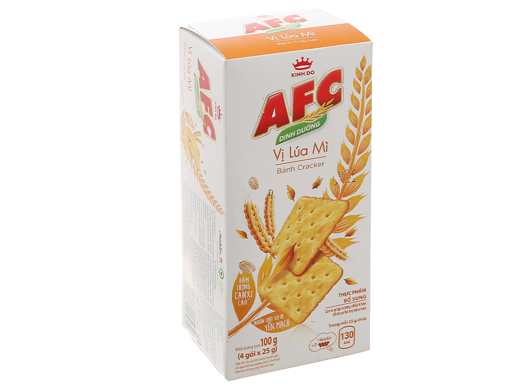 Bánh quy AFC vị lúa mì hộp 8 gói