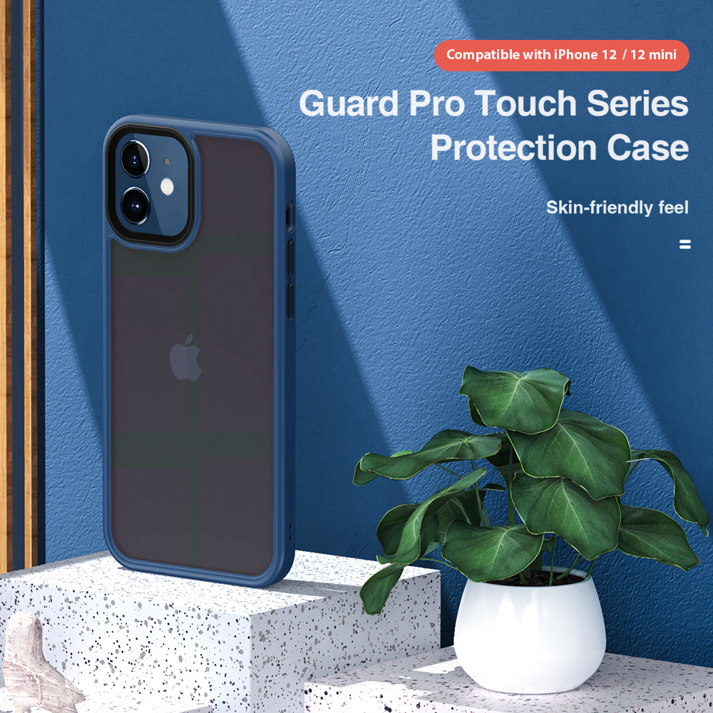 Ốp lưng nhám ROCK cho Iphone 12, Iphone 12 Pro, IPhone 12 Pro Max viền màu chống sốc siêu bền