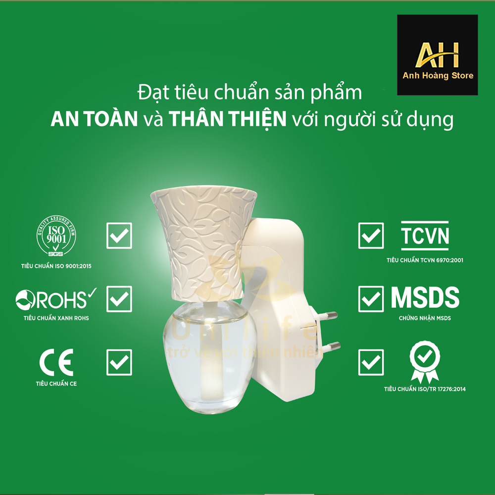 Máy khuếch tán tinh dầu dùng điện unilife -hương trà xanh - chính hãng