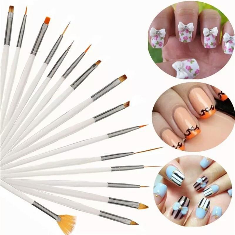 Bộ 15 cây cọ vẽ móng nghệ thuật kẻ vẽ trang trí móng tay