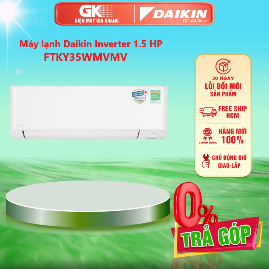 Máy lạnh daikin inverter 1.5 hp ftky35wmvmv - giao toàn quốc - freeship hcm