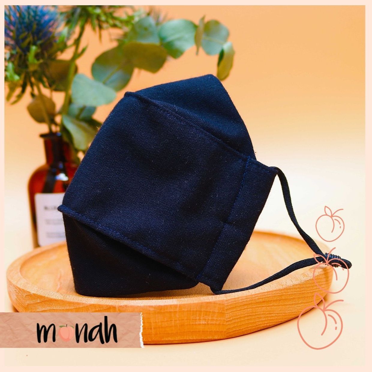 [HCM]Khẩu Trang Vải 3D Kháng Khuẩn Linen Cotton 3 Lớp Nhiều Màu Pastel Hồng Trắng Đen Kem Be