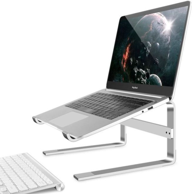 Giá đỡ laptop, macbook để bàn nhôm khuyên khối chống rung, thiết kế công thái học, đế tản nhiệt chống trượt tương thích đa dòng máy tính